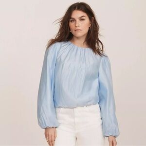 Organza Light Blue Blouse
